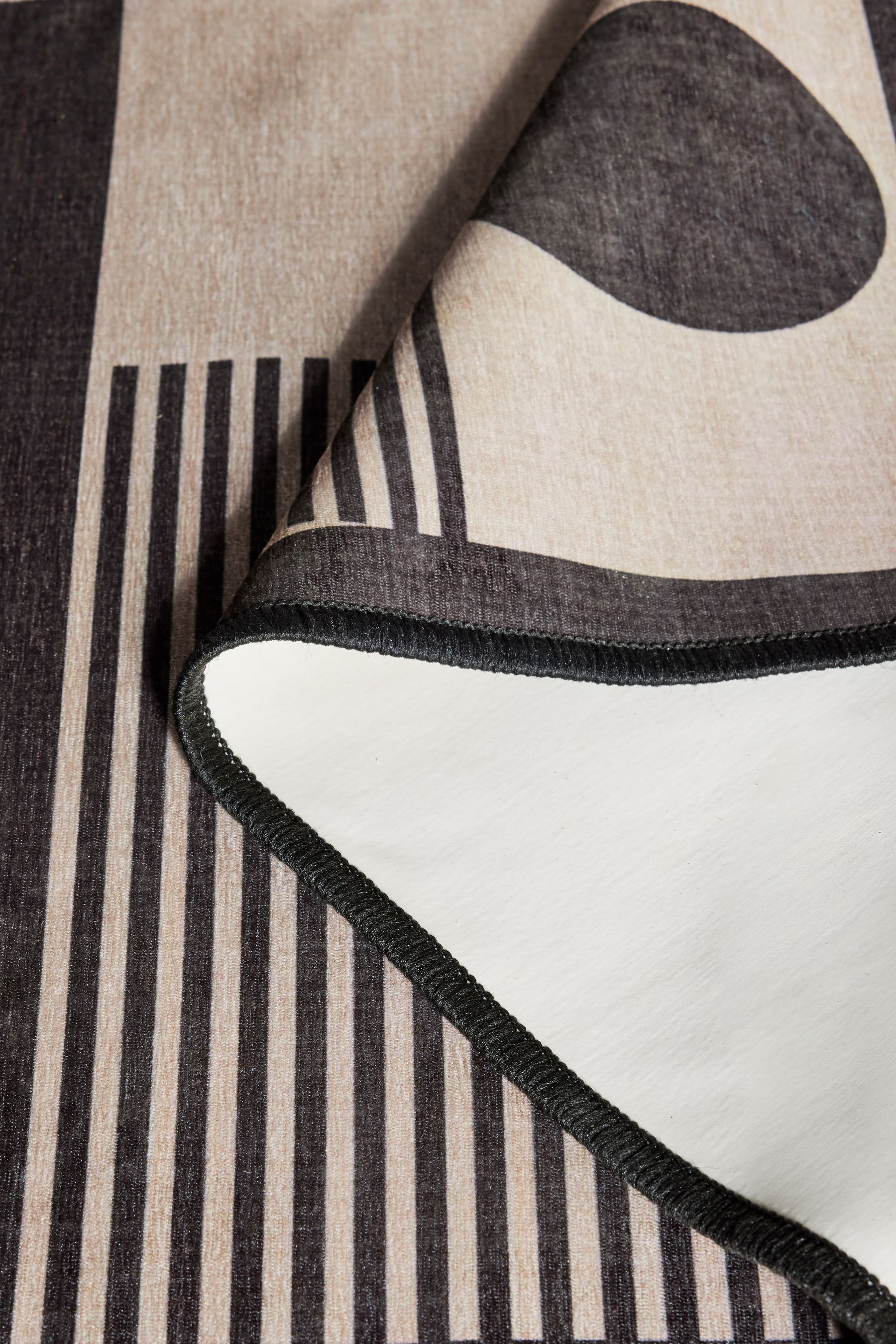 Buy Monochrome Washable Pebla Geometric Shapes Runner from Next Taiwan