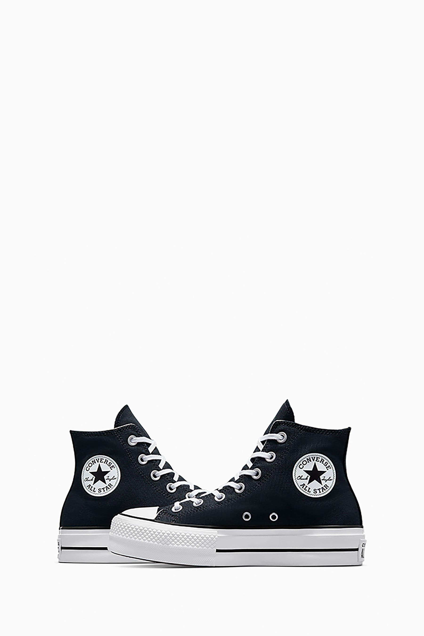 Buy Converse Black Pale Platform Lift High Top Trainers from the Next UK online shop