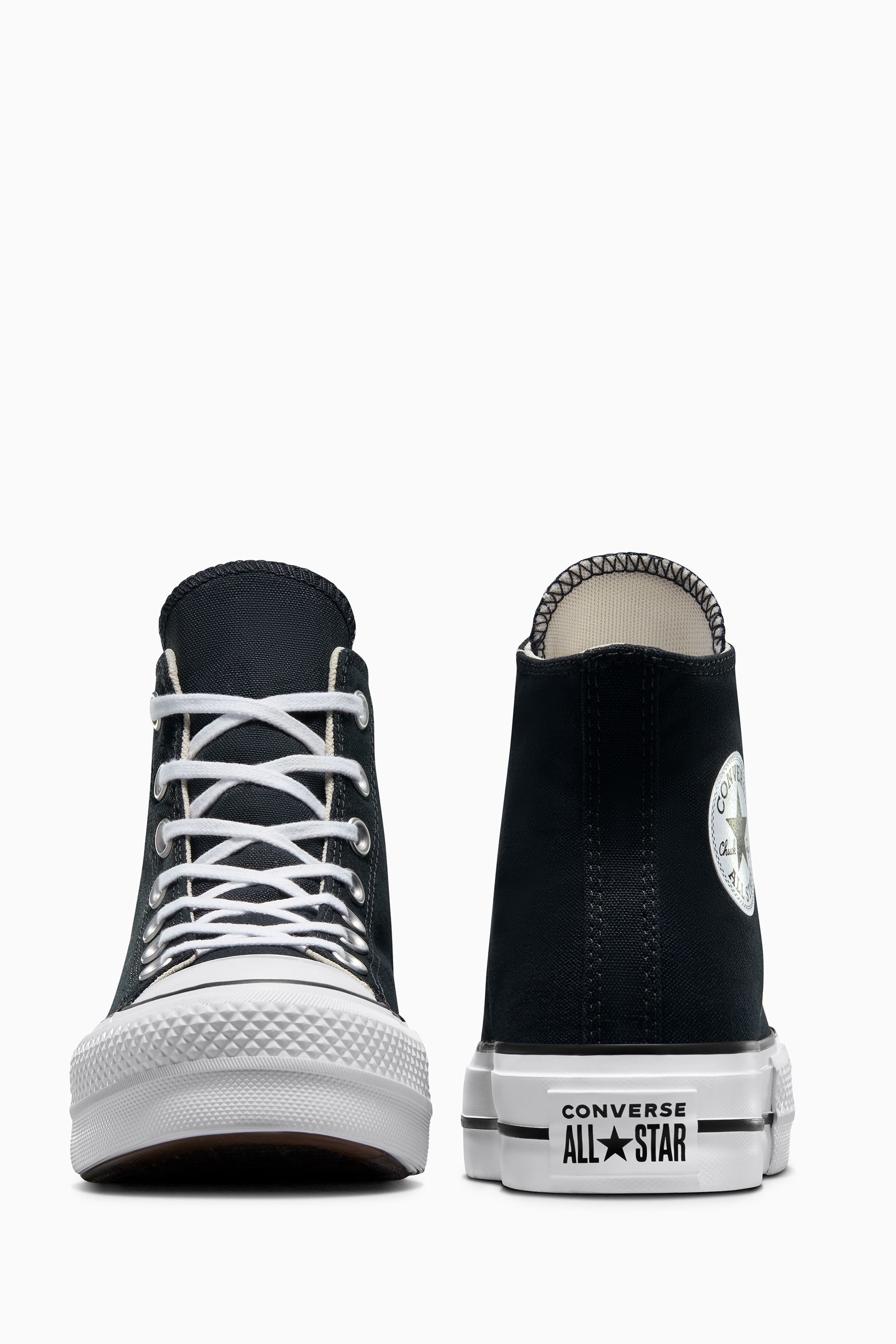 Buy Converse Black Pale Platform Lift High Top Trainers from the Next UK online shop