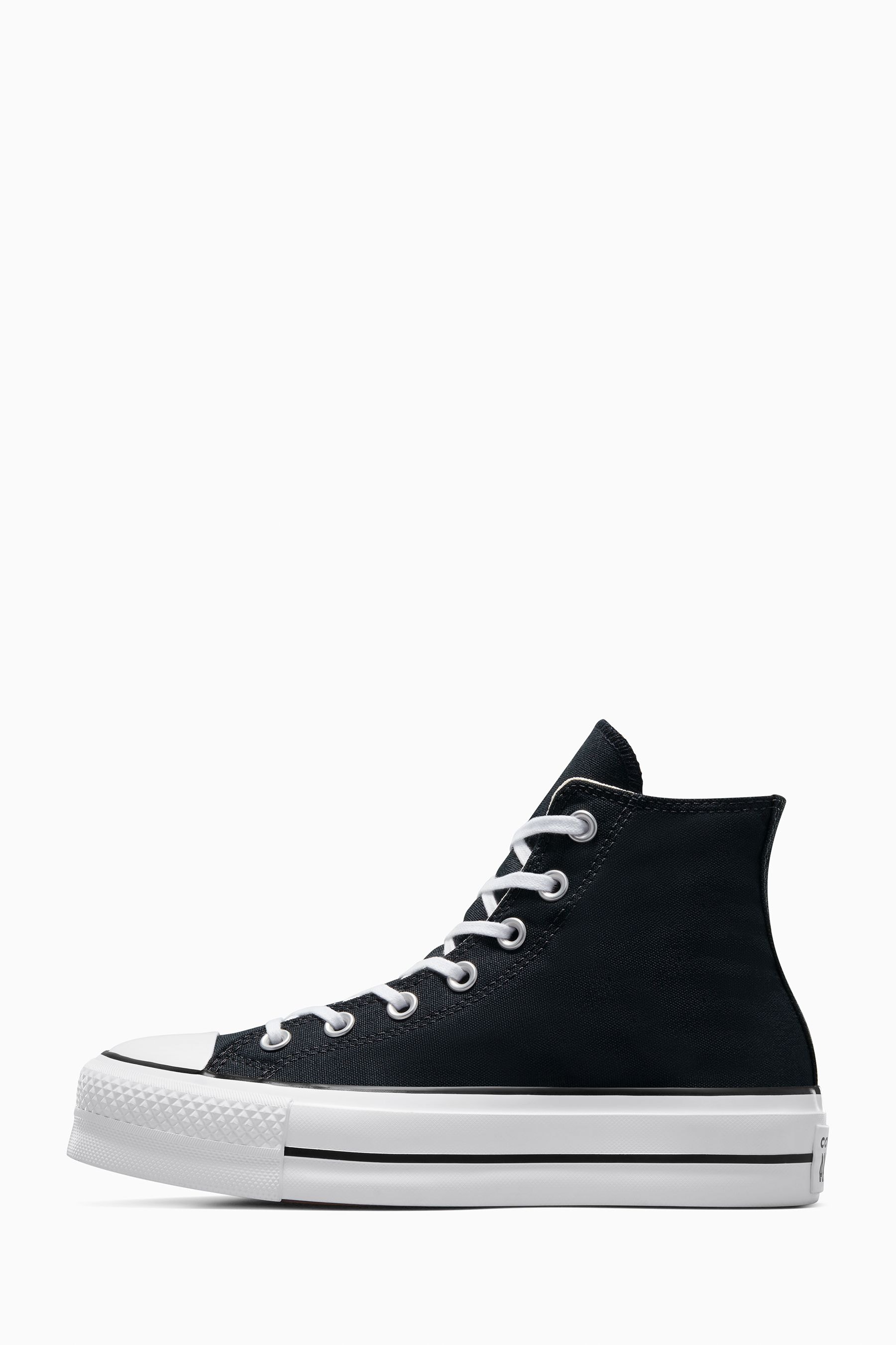 Buy Converse Black Pale Platform Lift High Top Trainers from the Next UK online shop