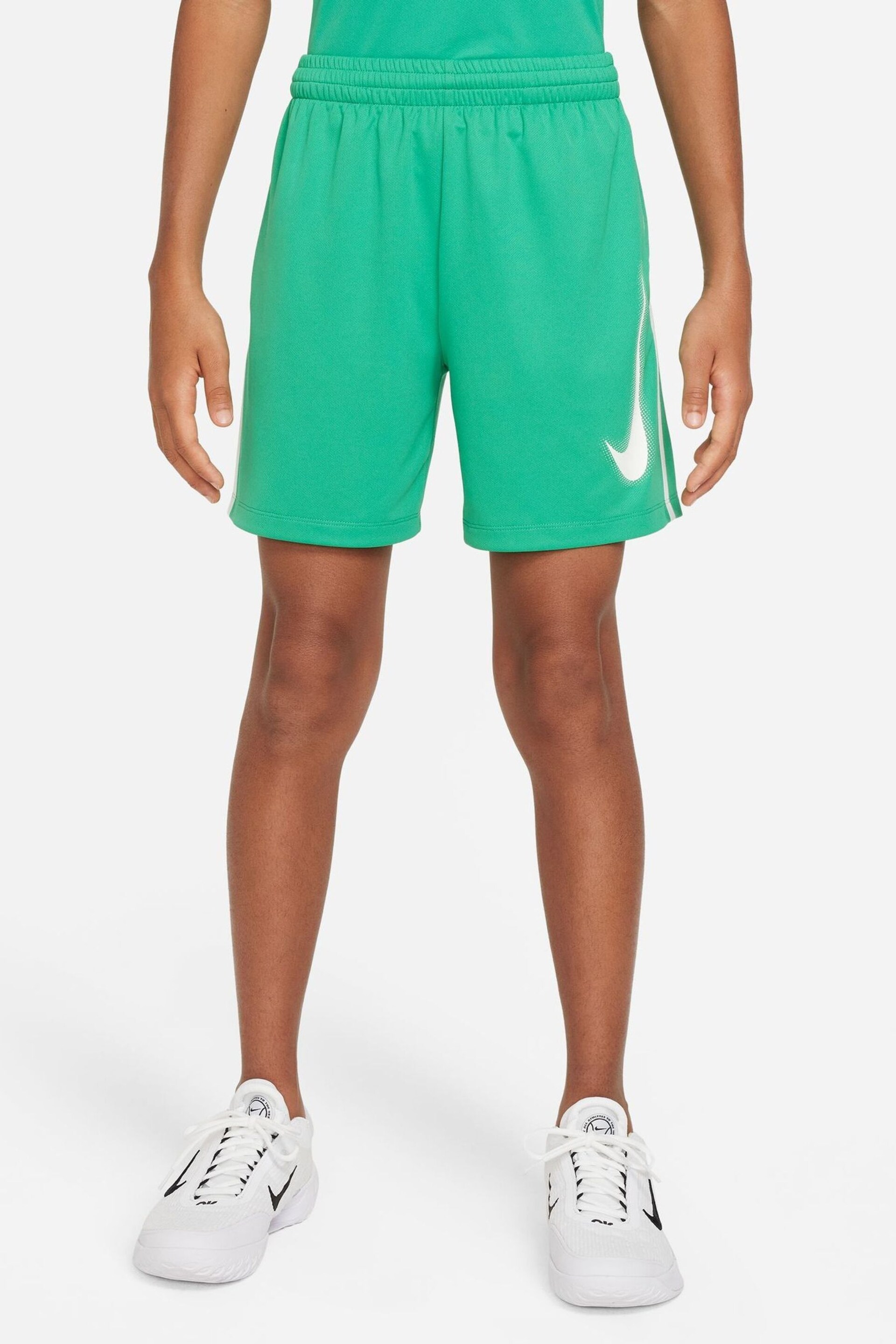 Nike Bright Green Dri-FIT Multi+ Graphic Training Shorts - Image 1 of 6