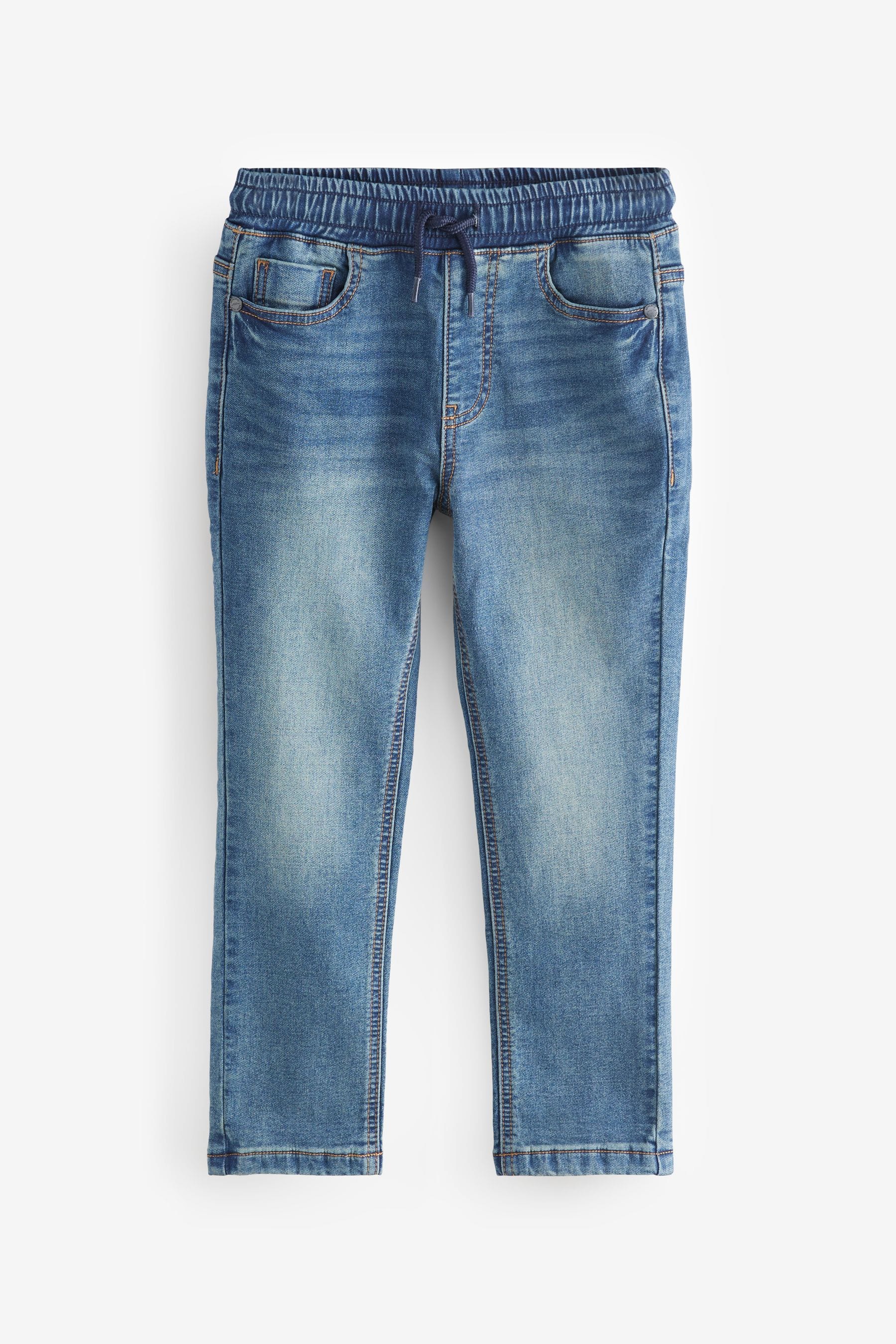 Buy Mid Vintage Blue Regular Fit Stretch Elasticated Waist Jeans 3 16yrs from the Next UK online shop