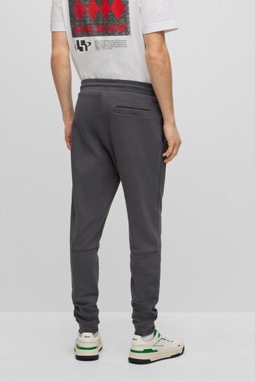 BOSS Dark Grey Patch Logo French Terry Tracksuit Jogger Bottoms