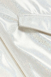 River Island White Girls Glitter Rain Coat - Image 4 of 4