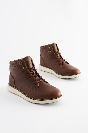 Brown Warm Lined Boots