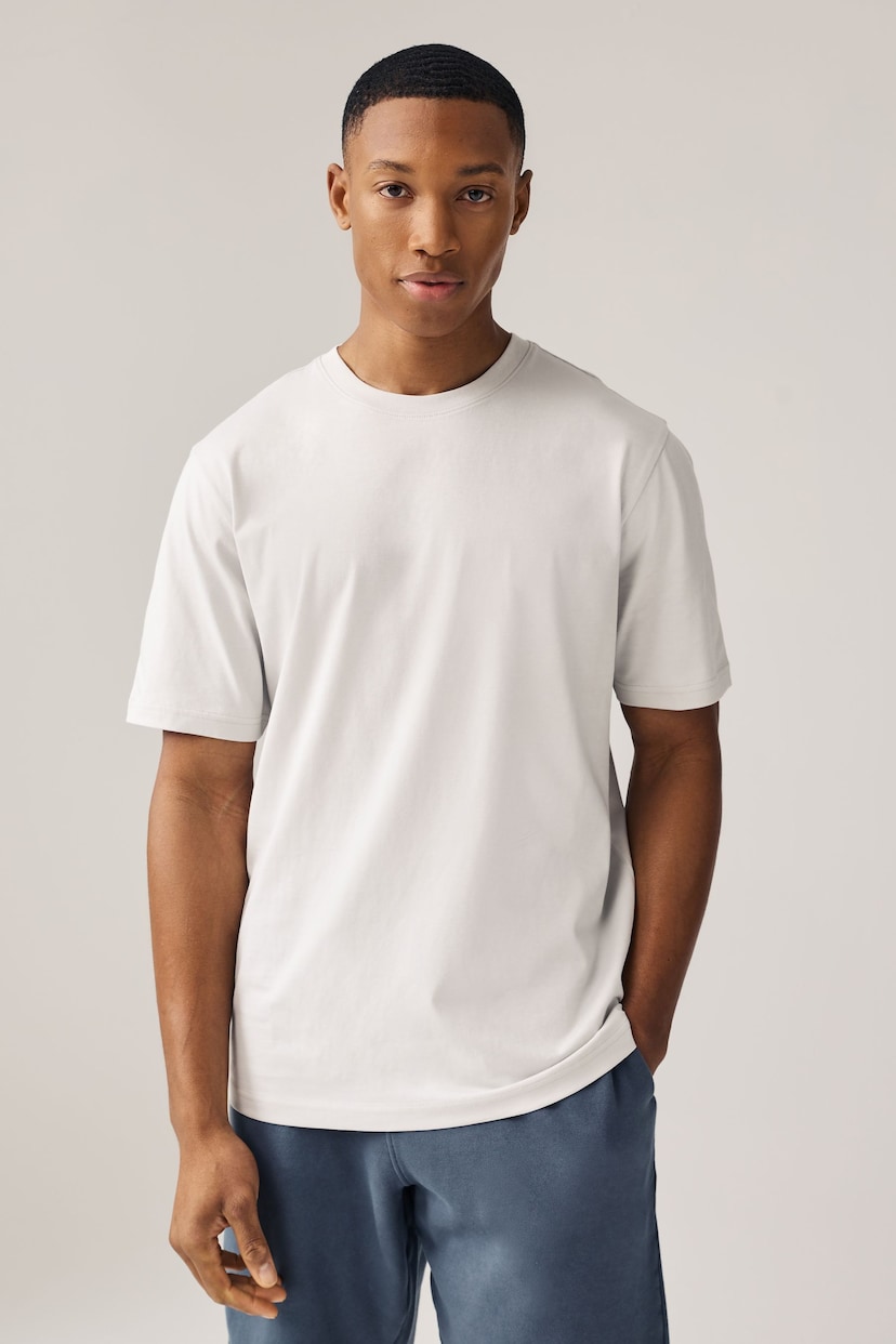Blue/White/Green/Ecru/Purple/Grey Regular Fit T-Shirts 6 Pack - Image 10 of 13