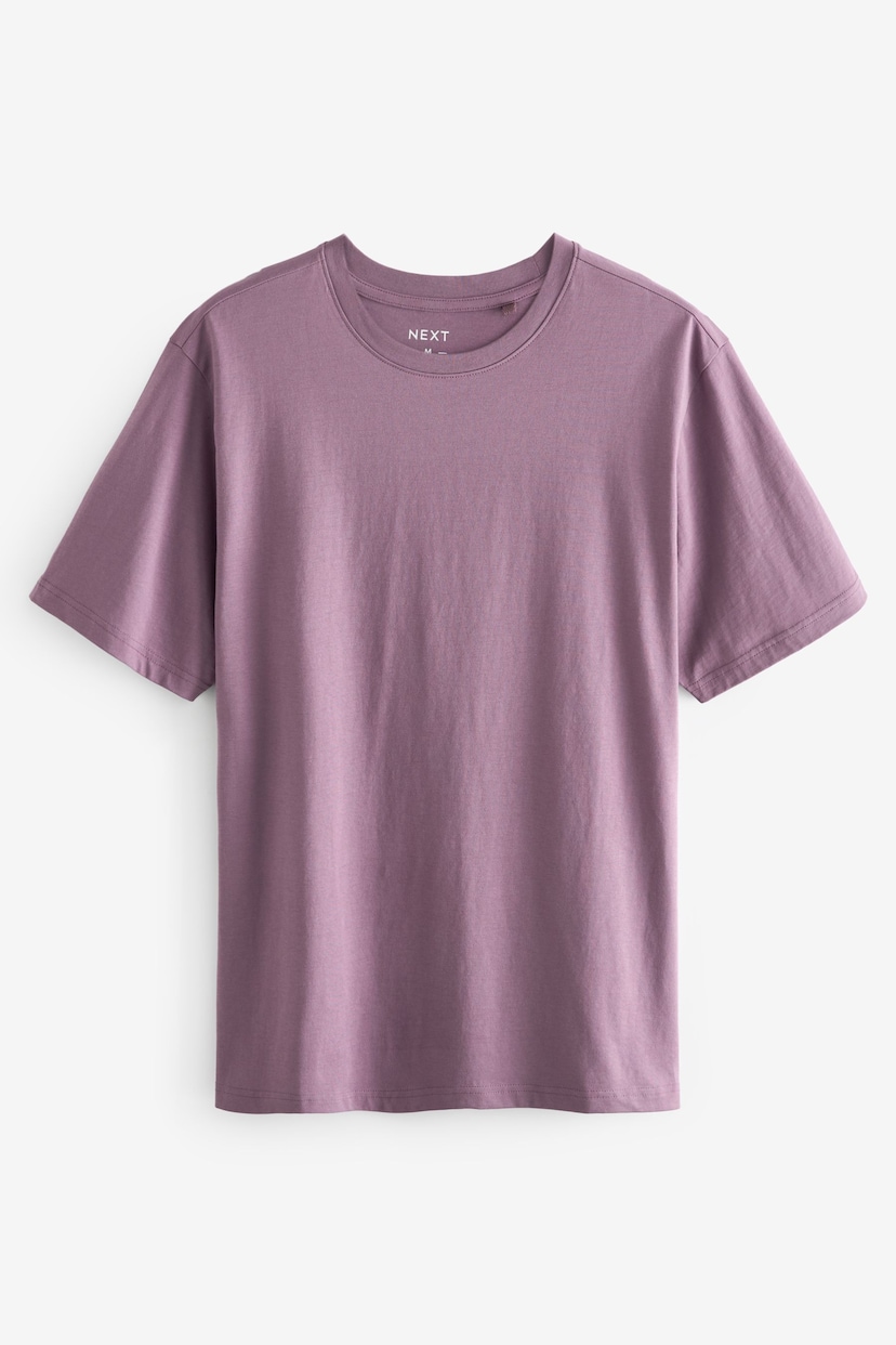 Blue/White/Green/Ecru/Purple/Grey Regular Fit T-Shirts 6 Pack - Image 2 of 13