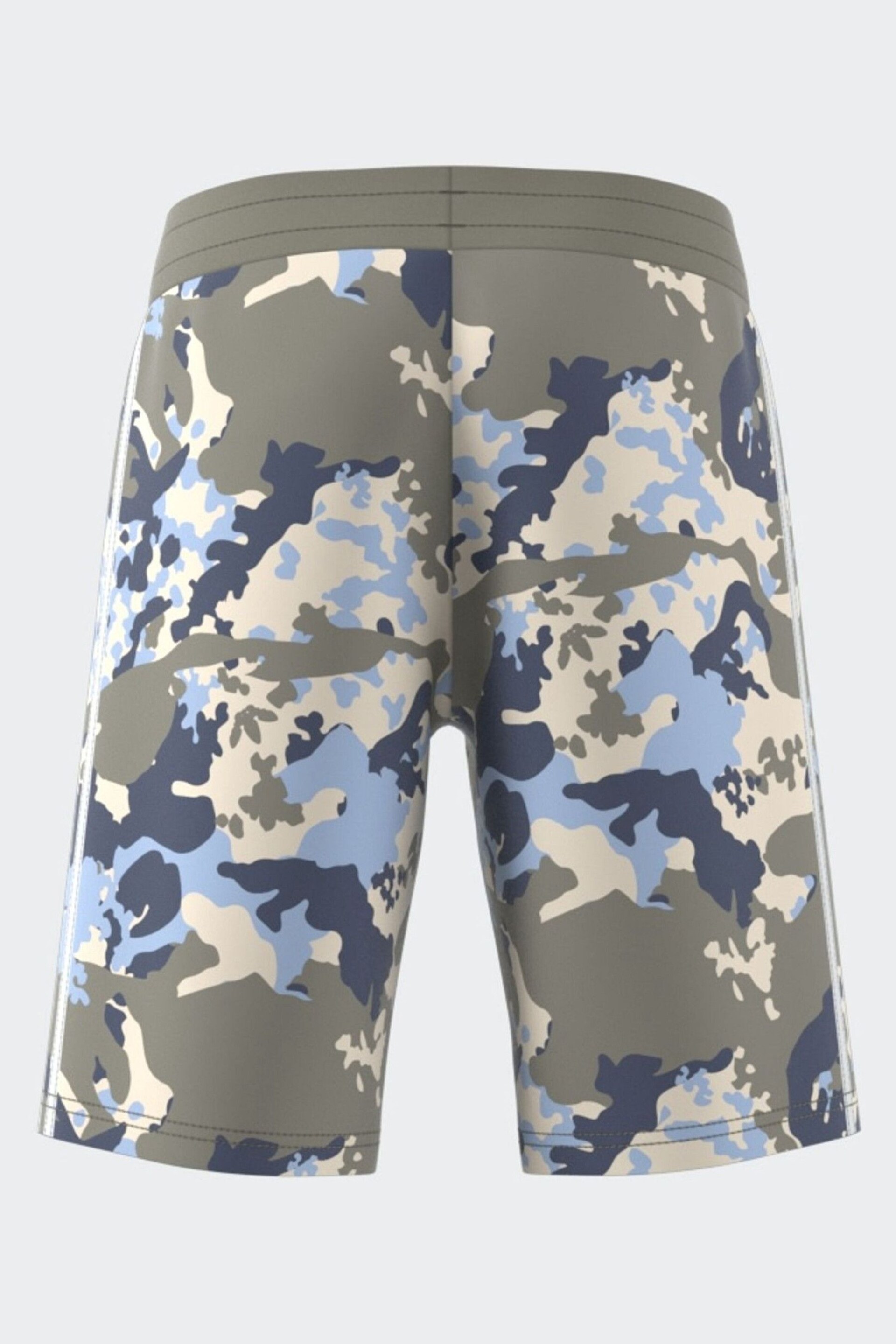 adidas Originals Grey/Blue Camo Shorts - Image 2 of 11