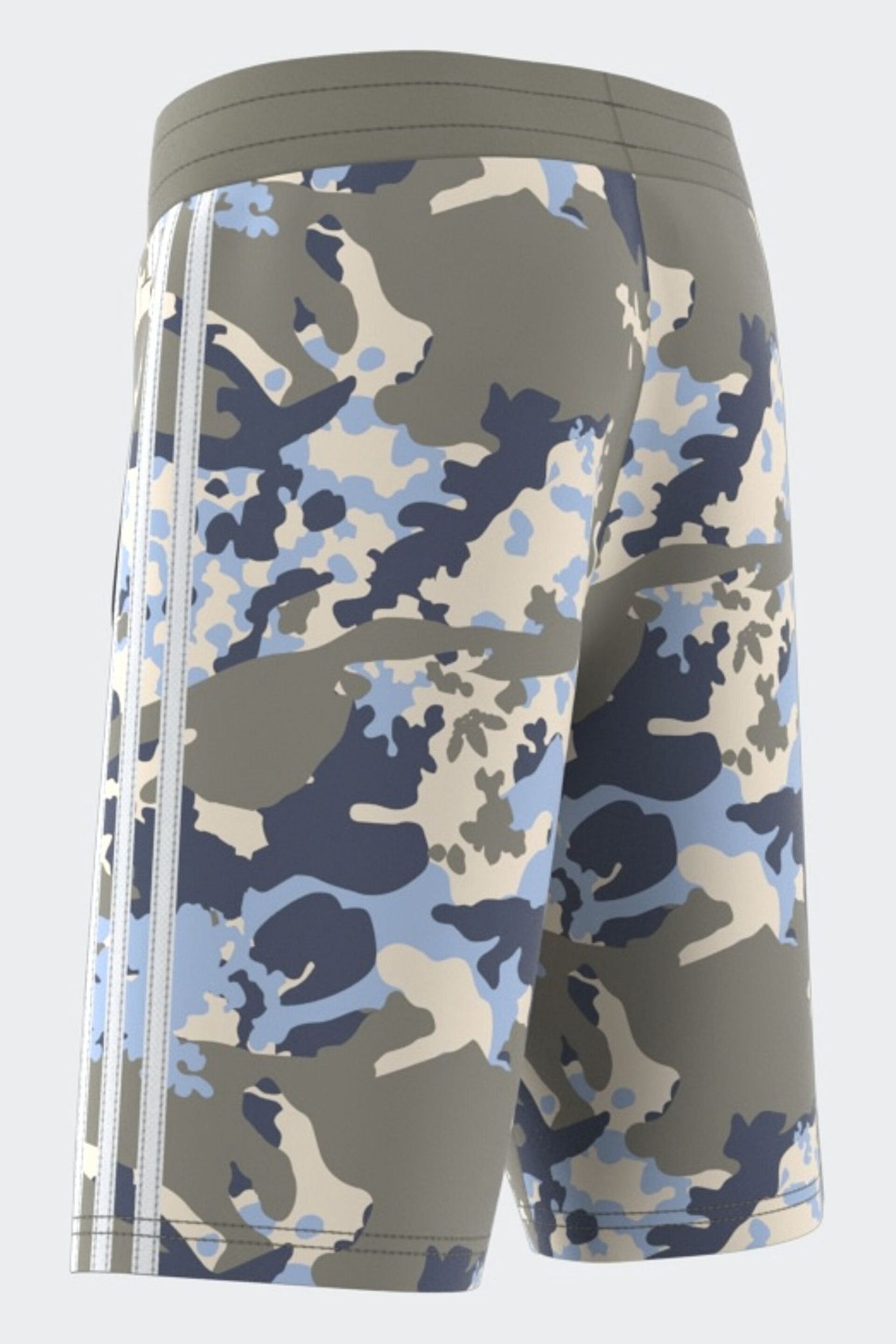 adidas Originals Grey/Blue Camo Shorts - Image 3 of 11