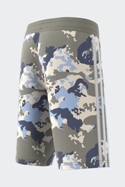 adidas Originals Grey/Blue Camo Shorts - Image 9 of 11