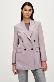 Lilac Purple Oversized Double Breasted Blazer - Image 3 of 7