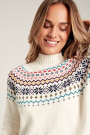 Joules Alba Cream Fair Isle Jumper - Image 3 of 5