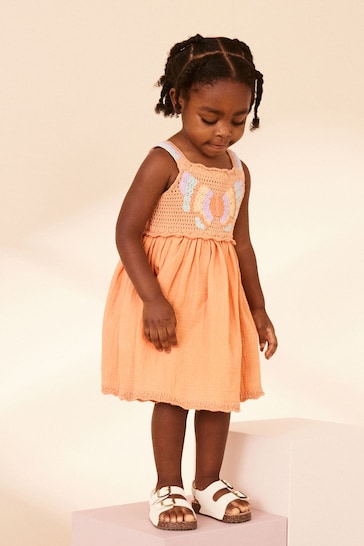 Orange Butterfly Dress (3mths-7yrs)