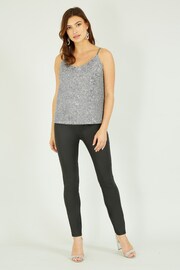 Yumi Silver Sequin Vest Top - Image 2 of 4