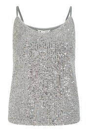 Yumi Silver Sequin Vest Top - Image 4 of 4