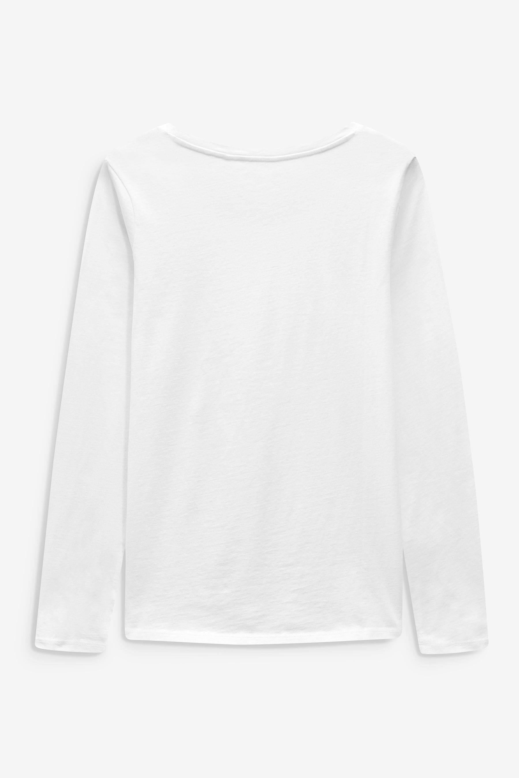 Buy White Long Sleeve Crew Neck Top from Next Germany