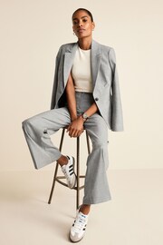 Black/White Check Tailored Check Wide Leg Trousers - Image 2 of 7