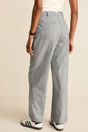 Black/White Check Tailored Check Wide Leg Trousers - Image 4 of 7