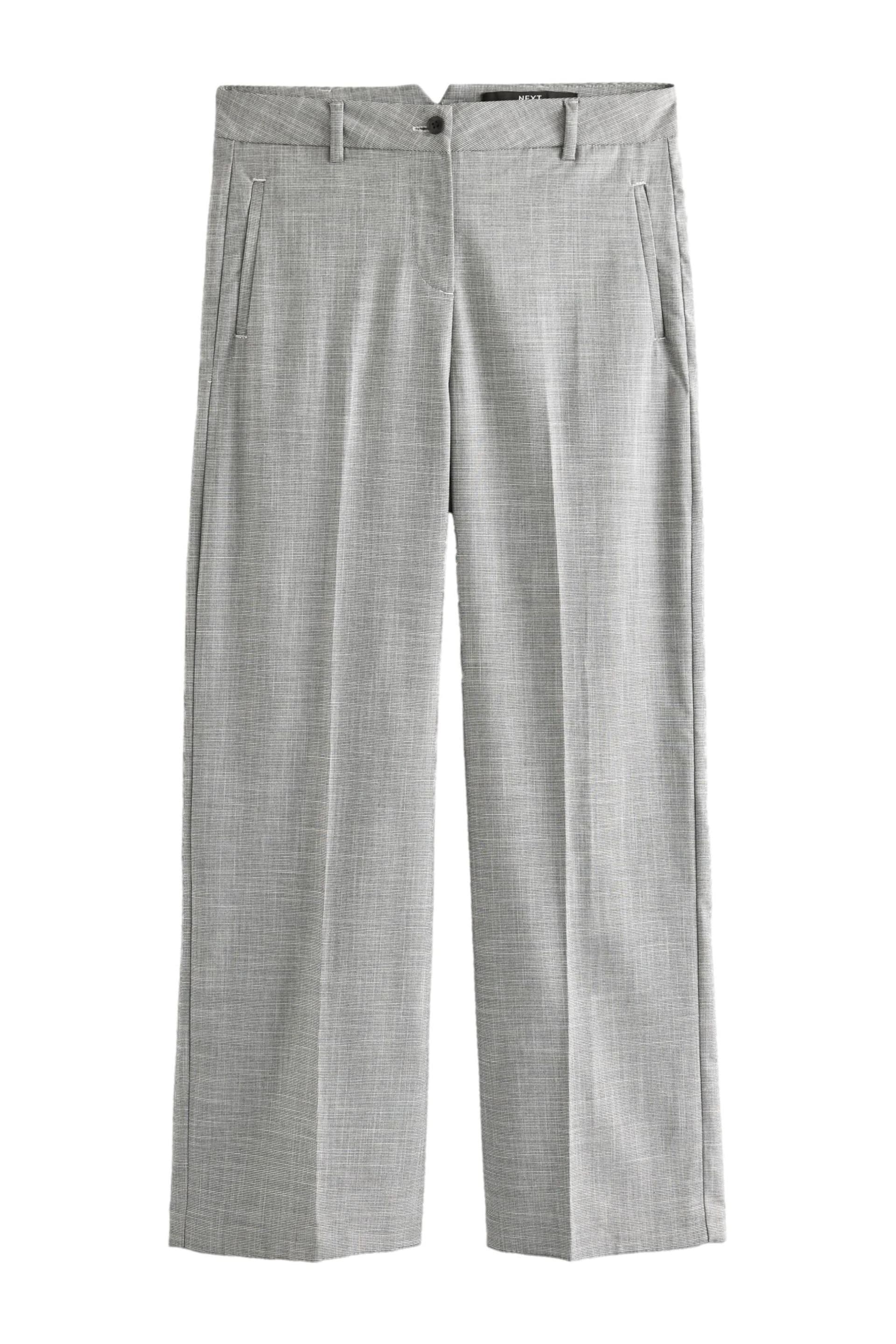 Black/White Check Tailored Check Wide Leg Trousers - Image 6 of 7