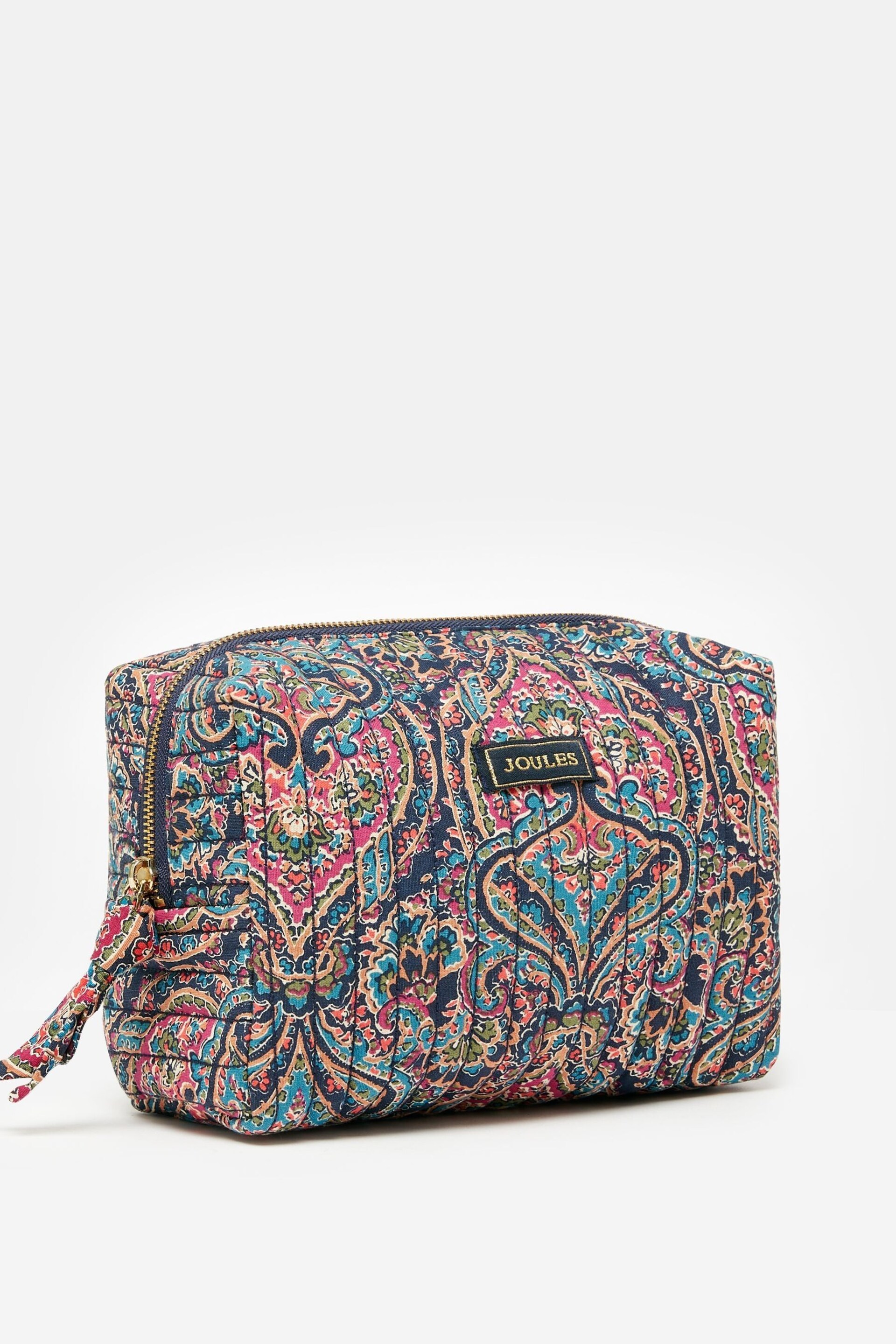 Joules Lillia Navy Paisley Wash Bag - Image 3 of 5