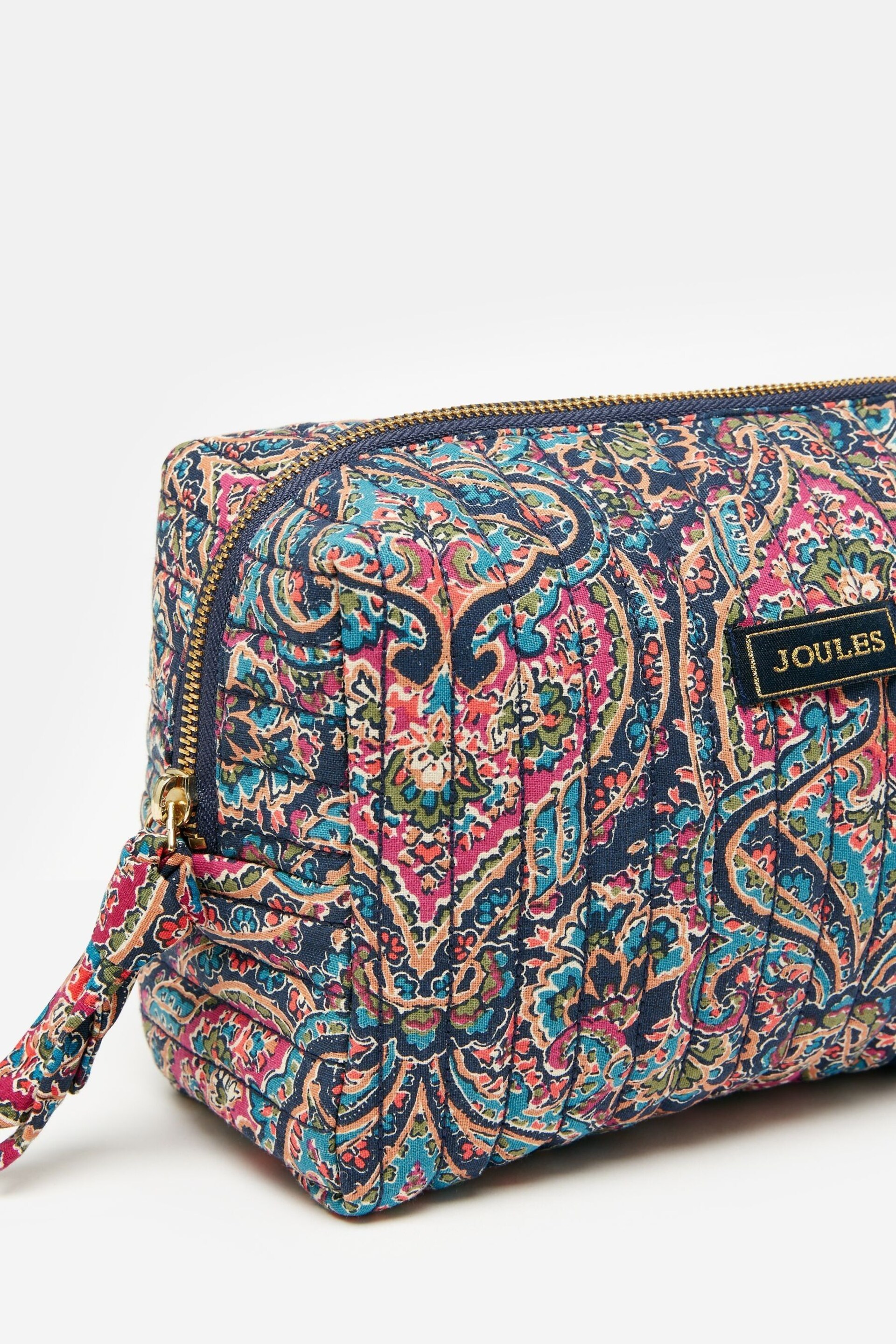 Joules Lillia Navy Paisley Wash Bag - Image 4 of 5