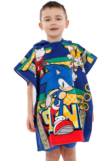 Character Blue Sonic Poncho
