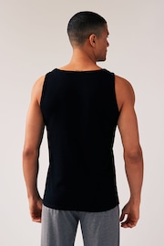 Black Pure Cotton Vests 2 Pack - Image 4 of 9