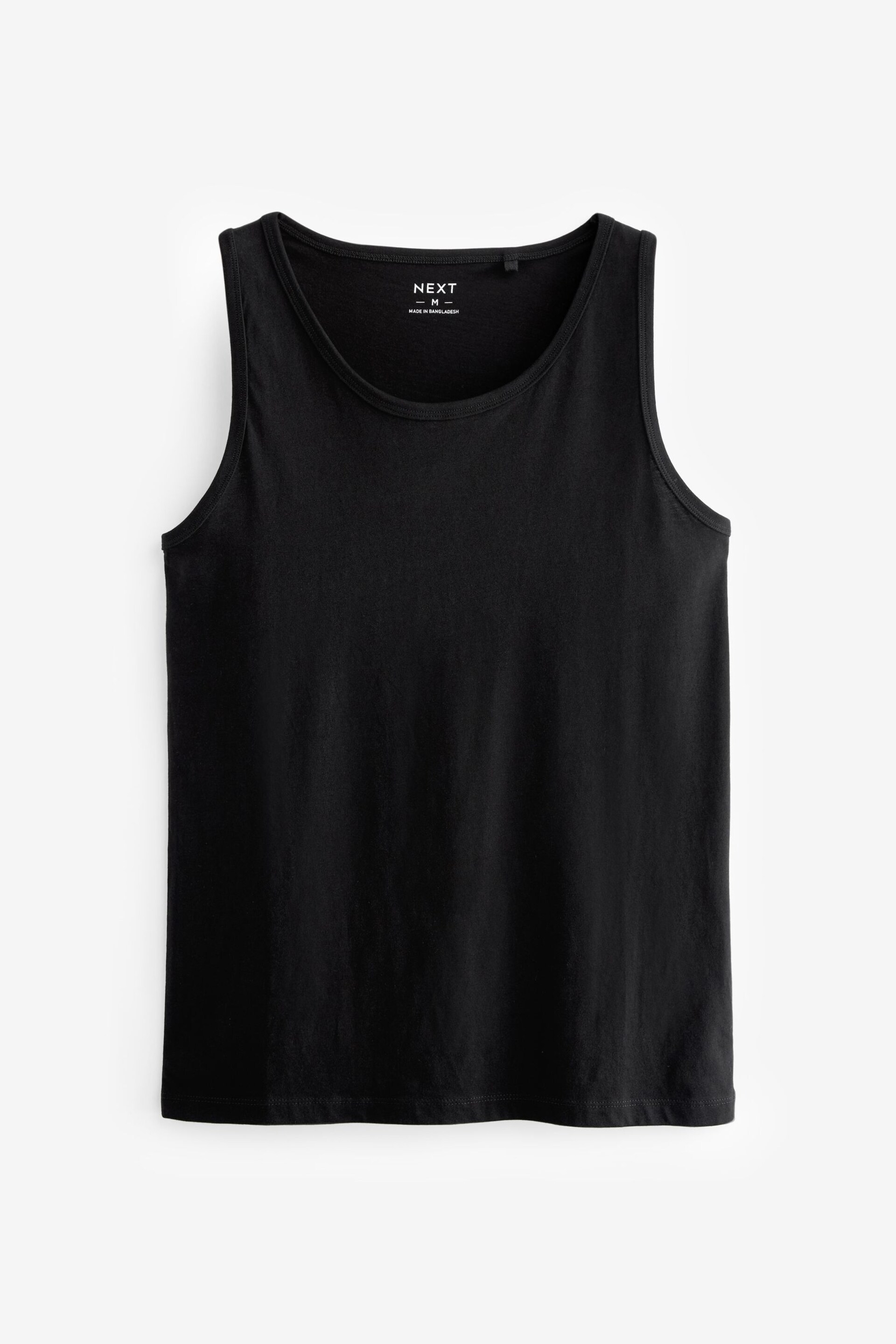 Black Pure Cotton Vests 2 Pack - Image 7 of 9