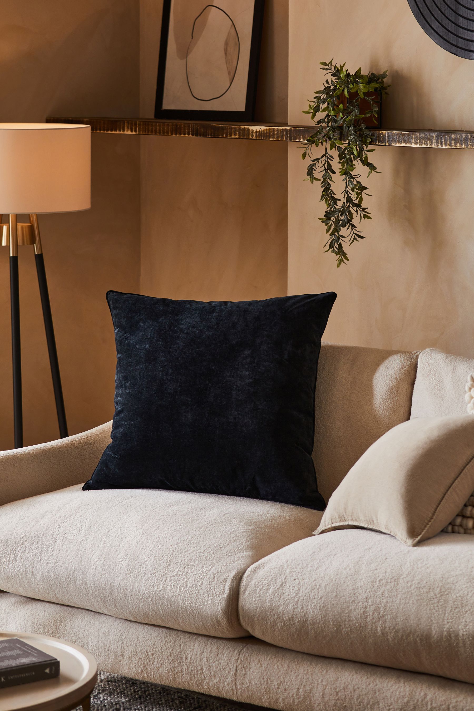 Next soft velour cushion deals