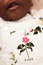 Baker by Ted Baker Floral Quilted Pinafore and T-Shirt Set - Image 4 of 10