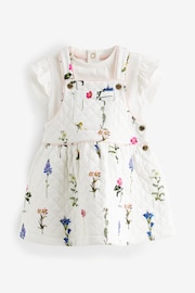 Baker by Ted Baker Floral Quilted Pinafore and T-Shirt Set - Image 6 of 10