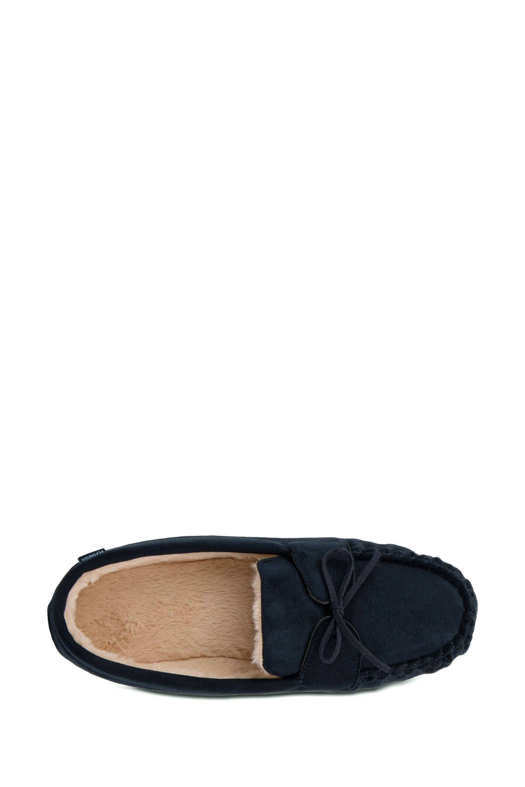 Totes navy sales suede moccasin slippers