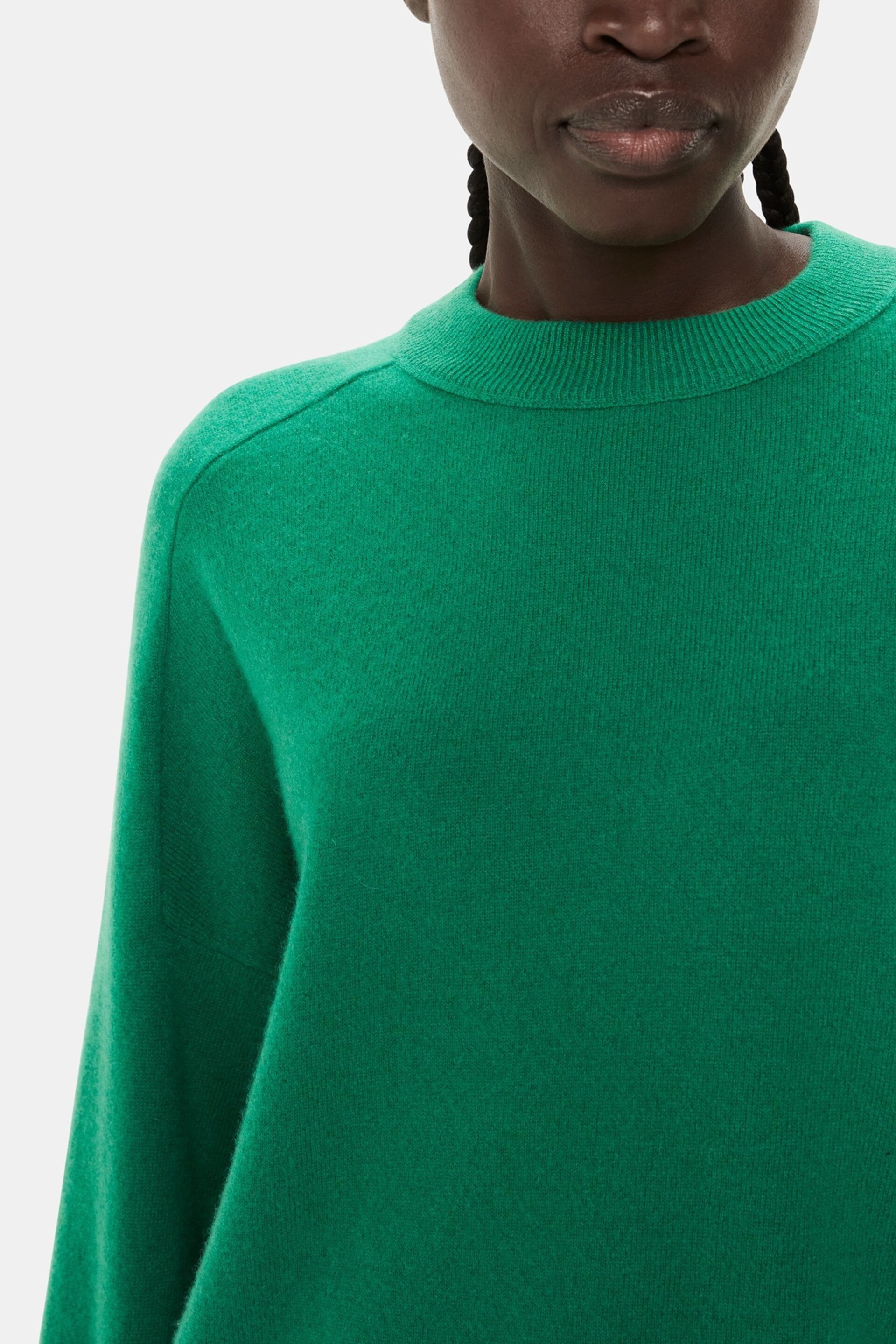 Whistles Green Wool Boyfriend Sweater - Image 4 of 5