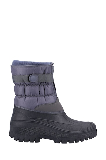 Cotswolds Grey Chase Touch Fastening and Zip up Winter Boots