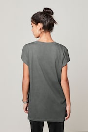 Grey Short Sleeve Gem Diamanté T-Shirt - Image 3 of 6