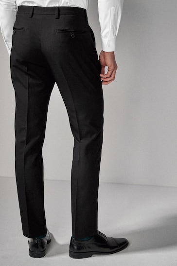 Black Slim Suit Trousers