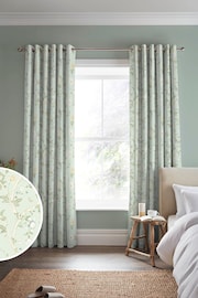 Laura Ashley Eau De Nil 100% Cotton Summer Palace Made to Measure Curtains - Image 1 of 5