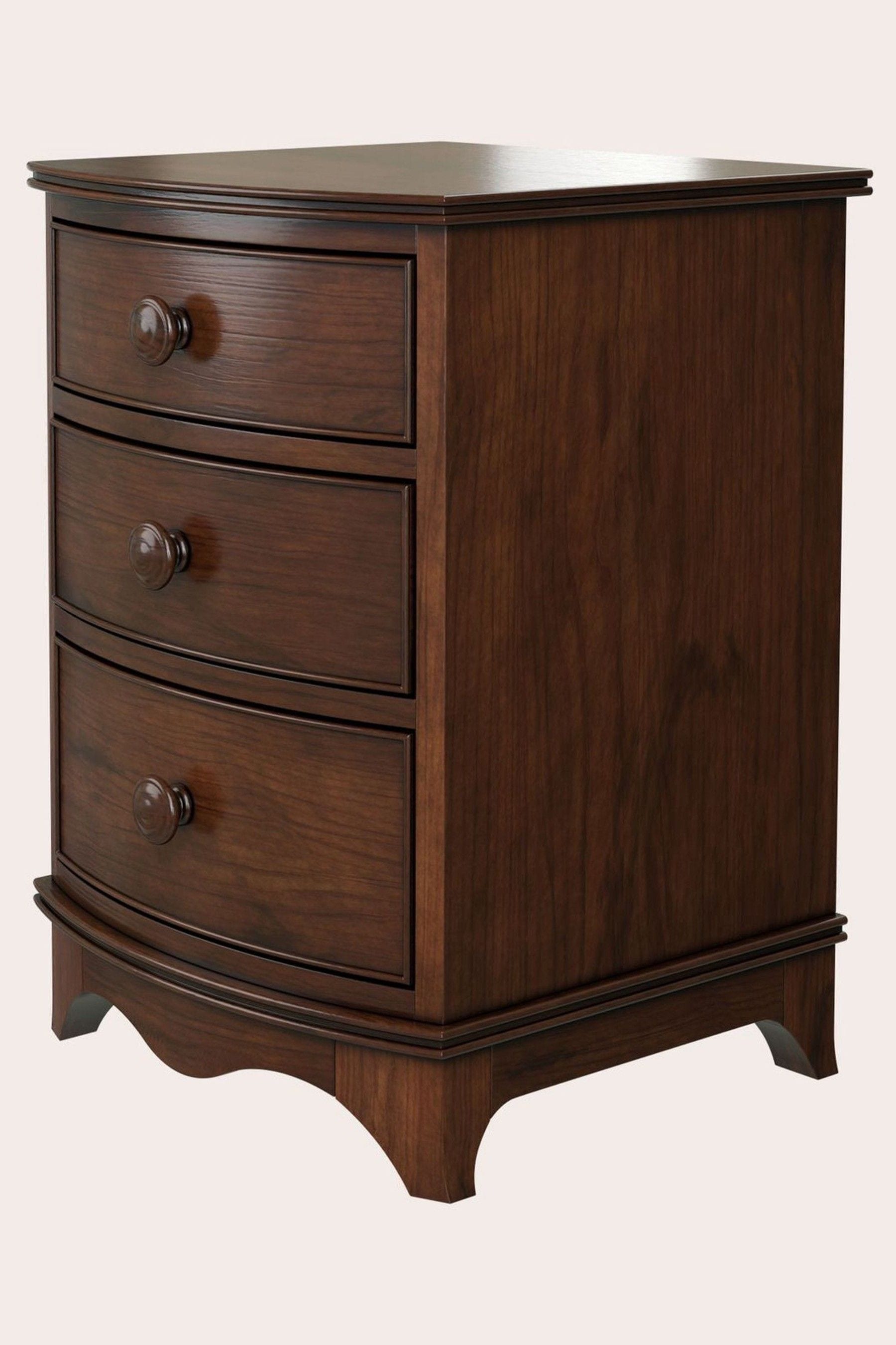 Buy Laura Ashley Dark Broughton 3 Drawer Bedside Chest from the