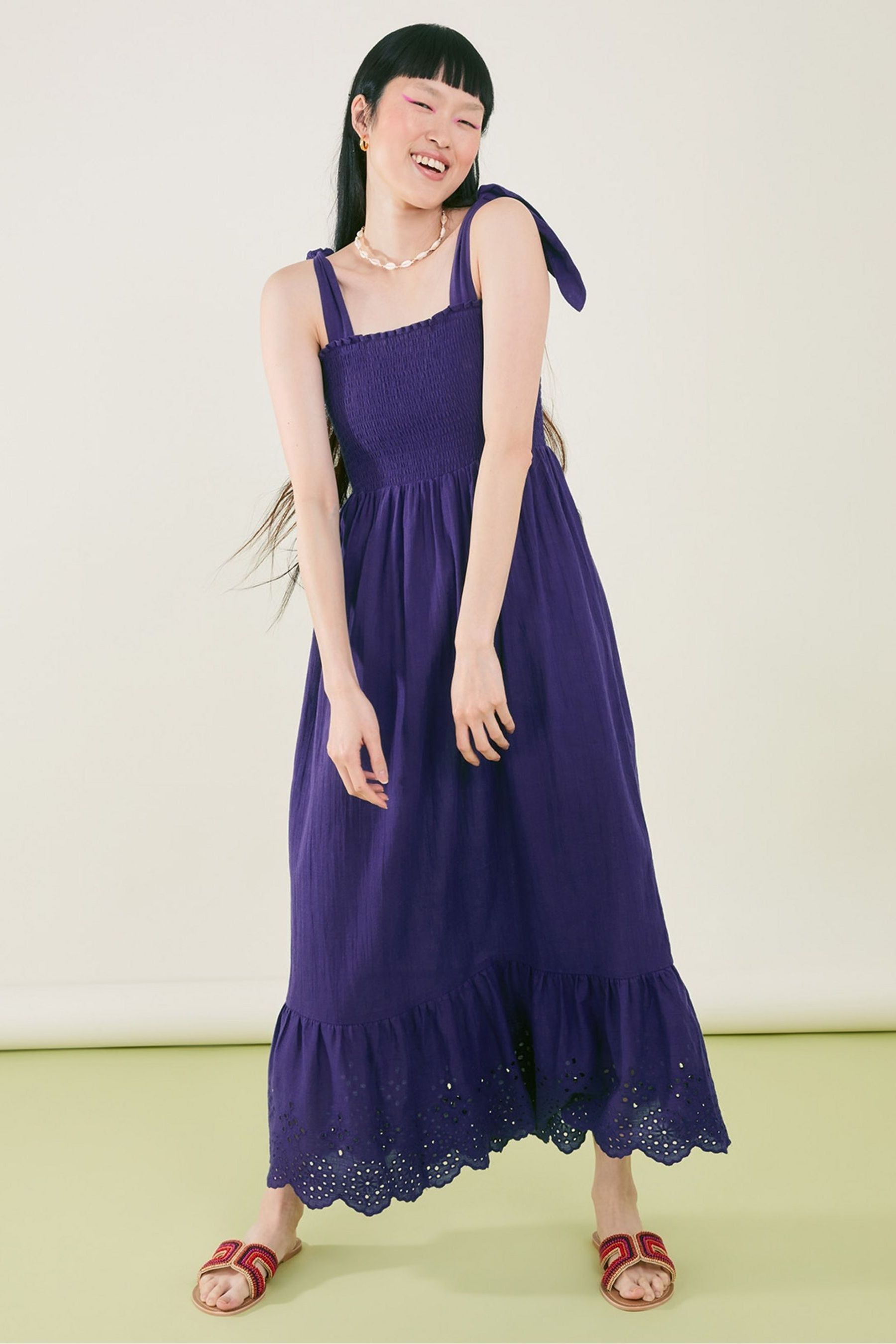 Next navy broderie dress shop