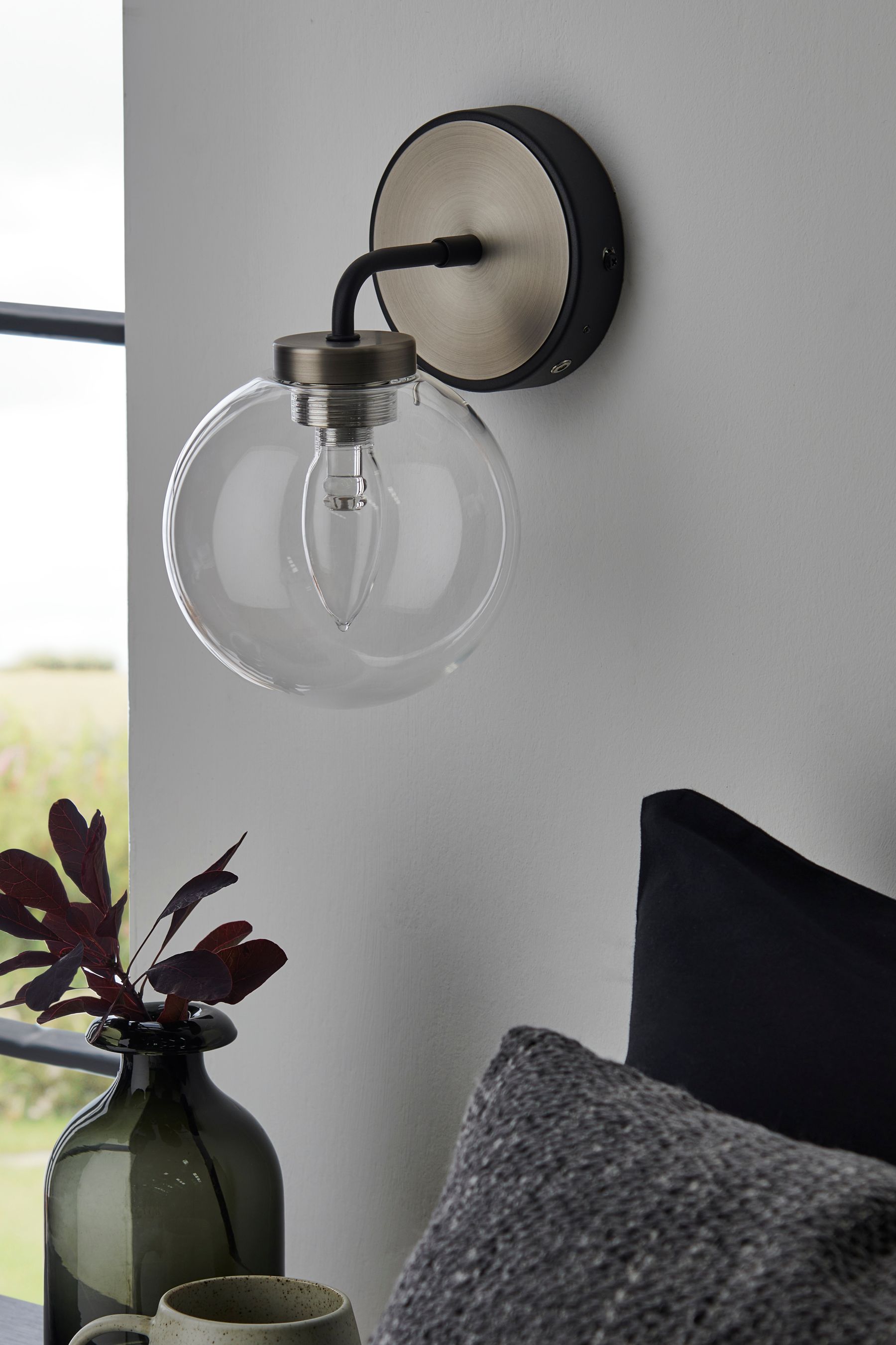 Battery operated black wall sales sconces