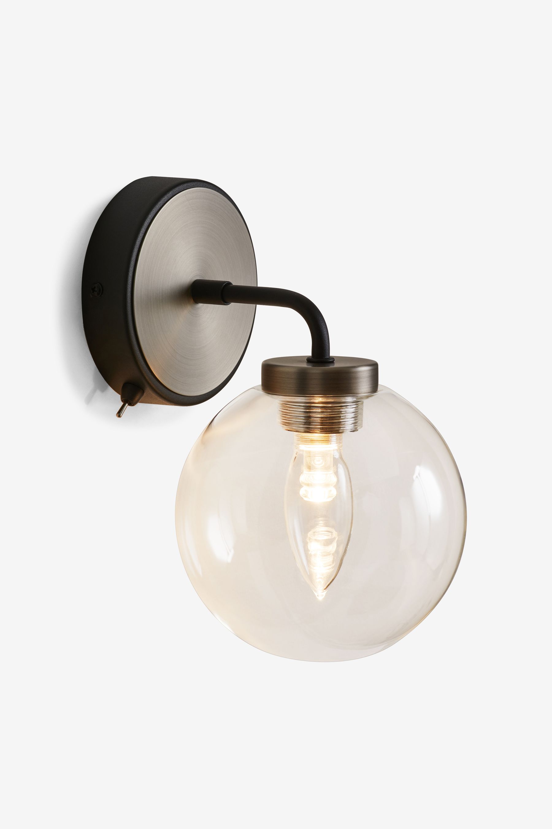 Black Jackson Battery Operated Wall Light