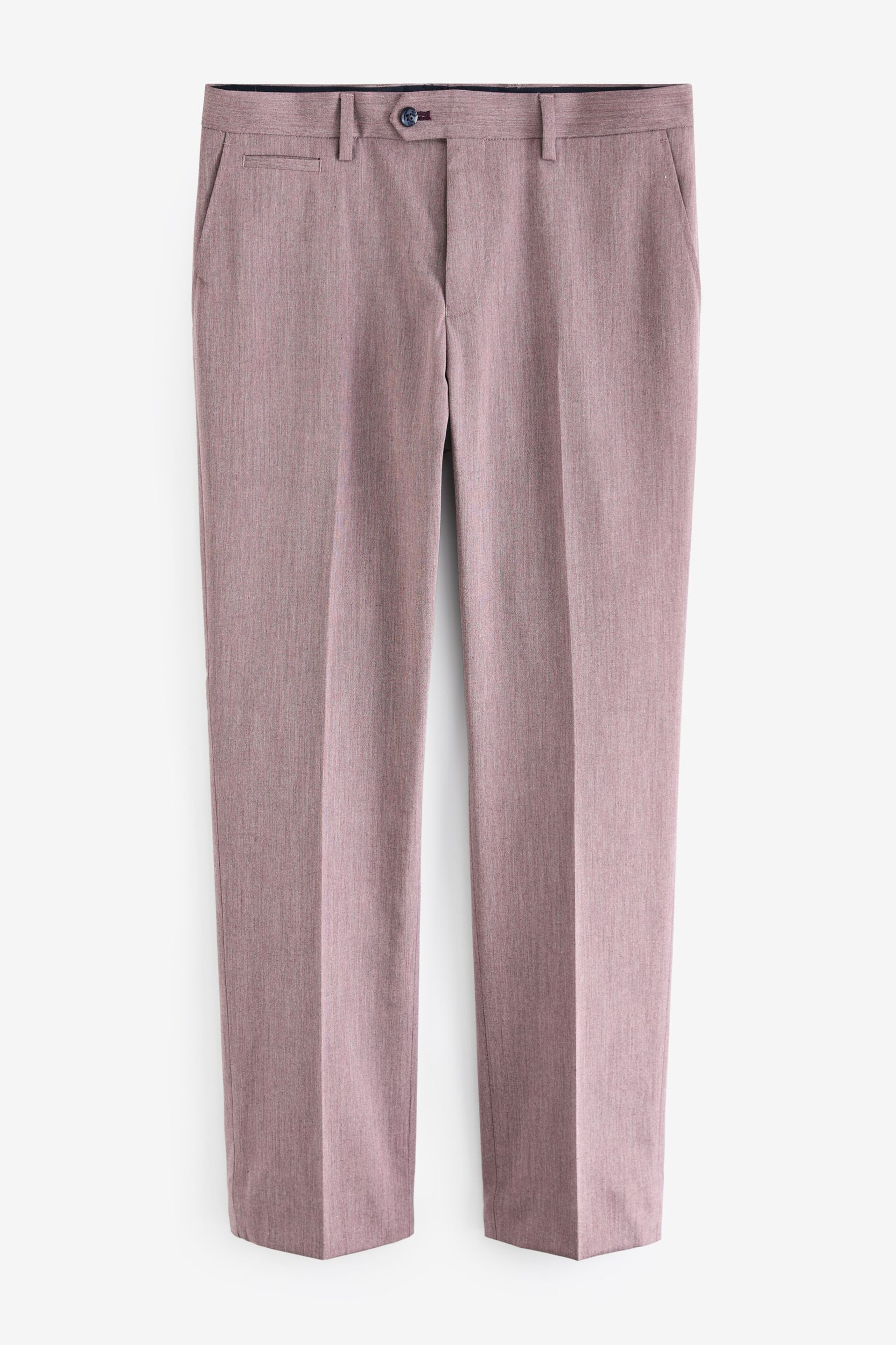 Pink Tailored Fit Trimmed Plain Suit Trousers - Image 5 of 8