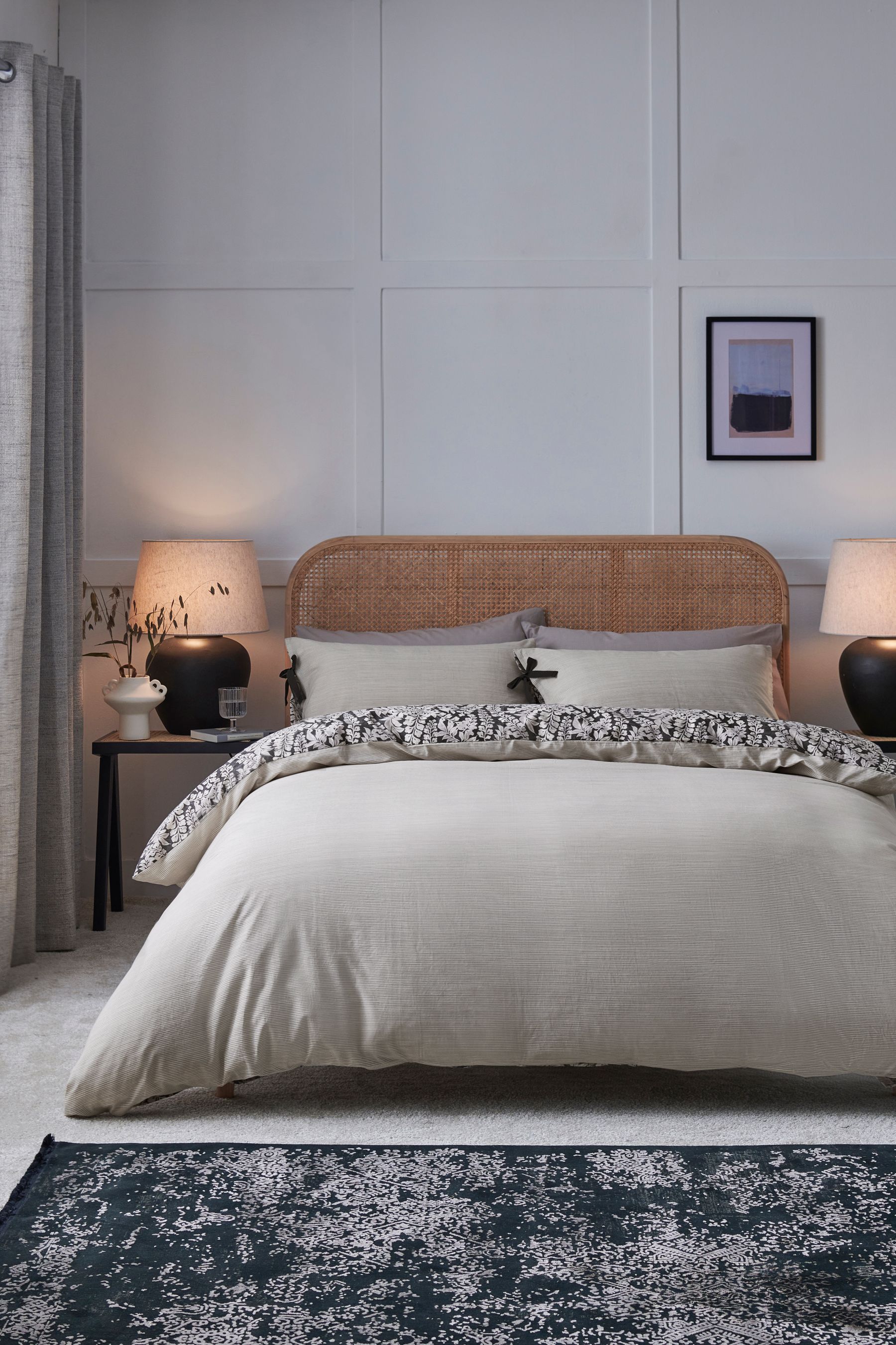 Monochrome cot bed duvet cover top