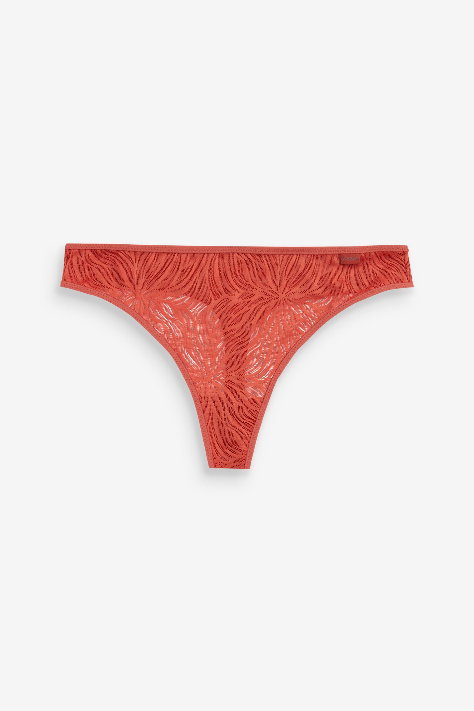 Sheer marquisette thong top
