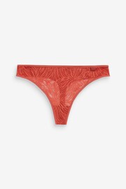 Calvin Klein Red Sheer Marquisette Lace Thong - Image 5 of 5