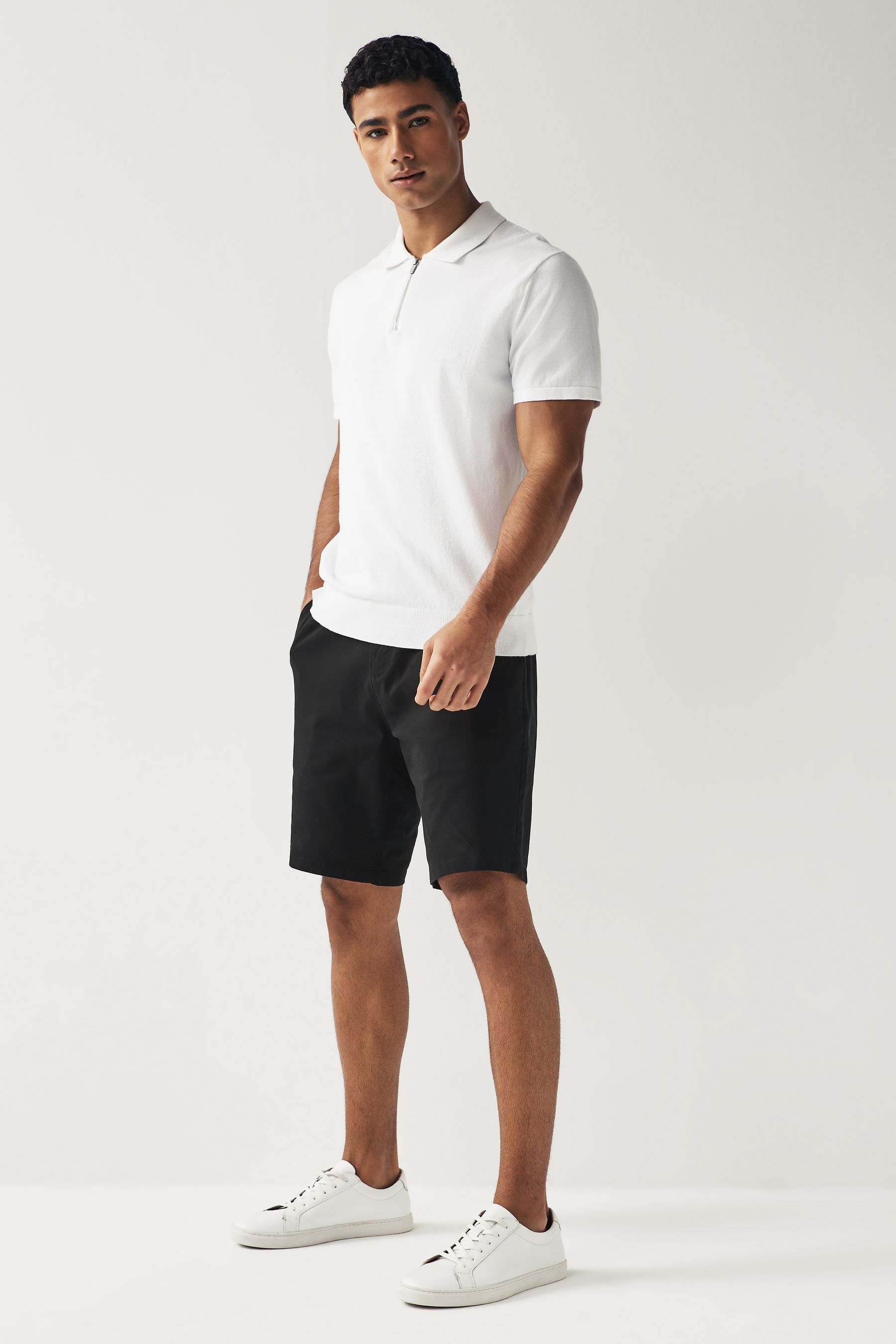 Next slim chino shorts online