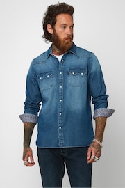 Joe Browns Blue Loved And Lived In Denim Shirt - Image 1 of 4