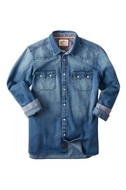Joe Browns Blue Loved And Lived In Denim Shirt - Image 4 of 4