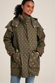 Joules Edinburgh Green Premium Waterproof Hooded Raincoat - Image 1 of 12