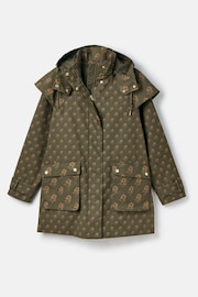 Joules Edinburgh Green Premium Waterproof Hooded Raincoat - Image 12 of 12